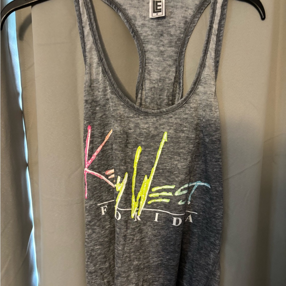 Gray Key West Florida Tank Top